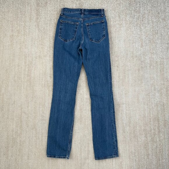 Abercrombie & Fitch 90s Slim Straight Leg Ultra High Rise Blue Jeans 26/2 Long - Picture 4 of 11